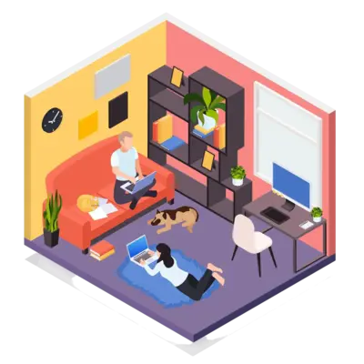 Small-sided soccer isometric illustration